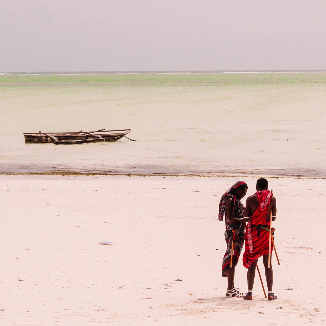 Zanzibar Masajové na pláži