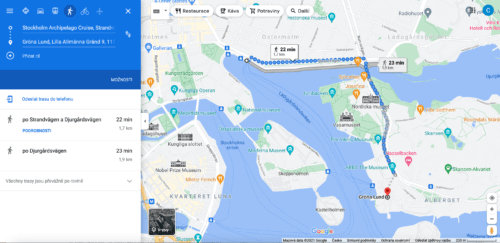 Co vidět ve Stockholmu - Den druhý mapa