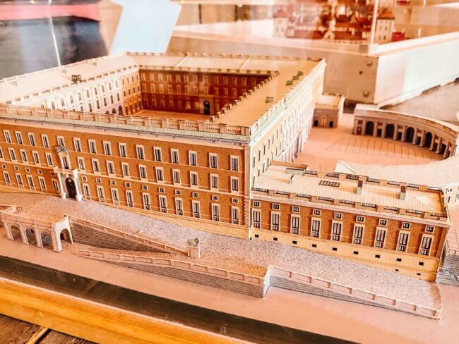 Maketa ze současnosti: Královský palác ve Stockholmu