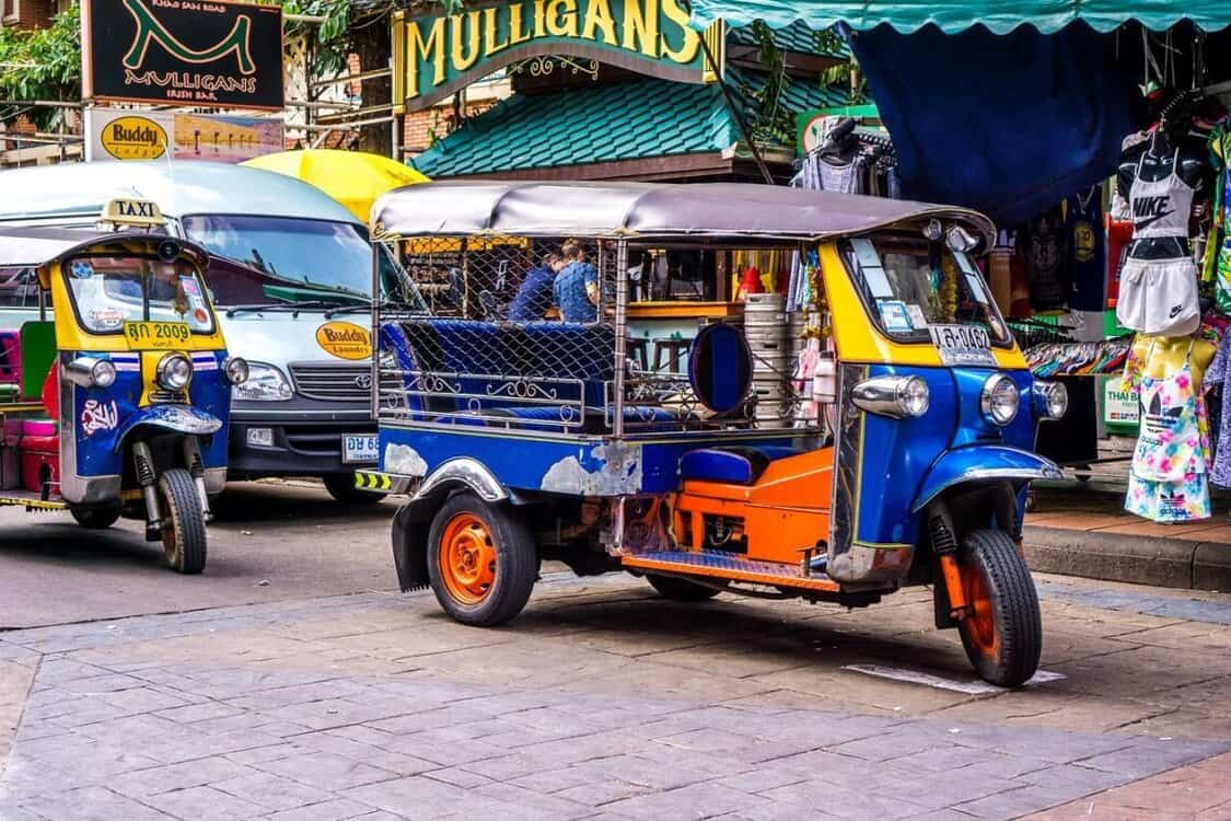 Thajsko, tuk tuk, vozidlo, motorka