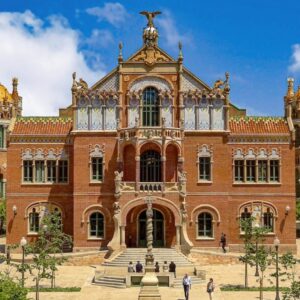 Hlavní budova Recinte Modernista de Sant Pau, úchvatného komplexu modernistické architektury v Barceloně. Místo, které doporučuji v rámci Barcelona iitinerář.